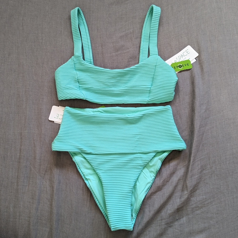 L*Space Jess Desi Bikini Set Bright Teal